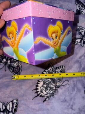 Y2K Disney Tinker Bell Storage Box Purple Retro Fairycore Decor